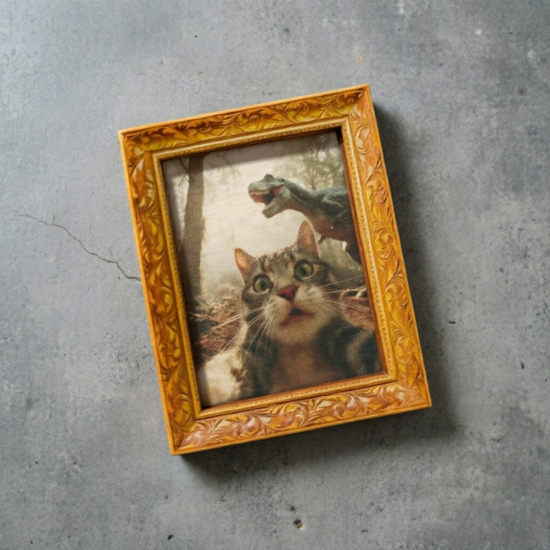 Woodworking Diy Projects - 8*6*1cm Wooden Magnetic Painting Craft Decoration