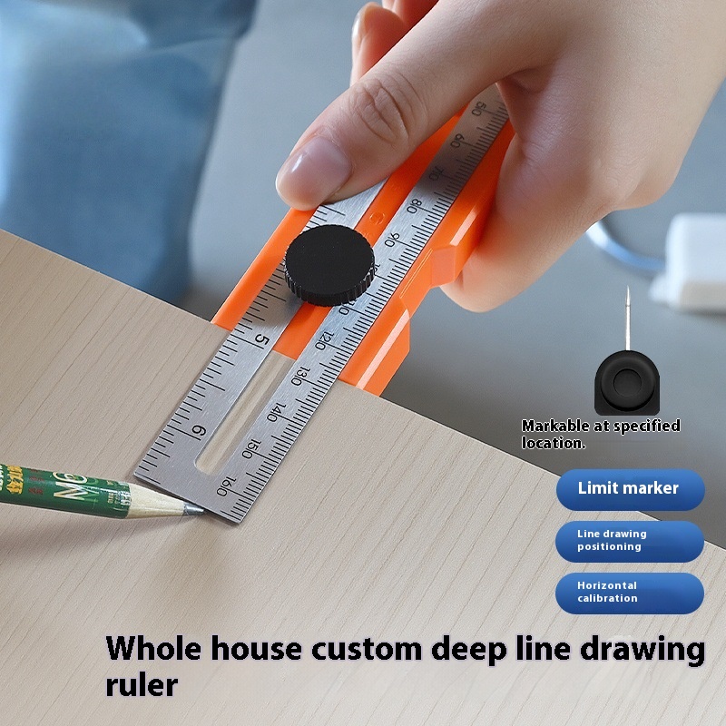 Multi-role Depth Measuring Rul - Woodworking Finishing ulasan dan harga