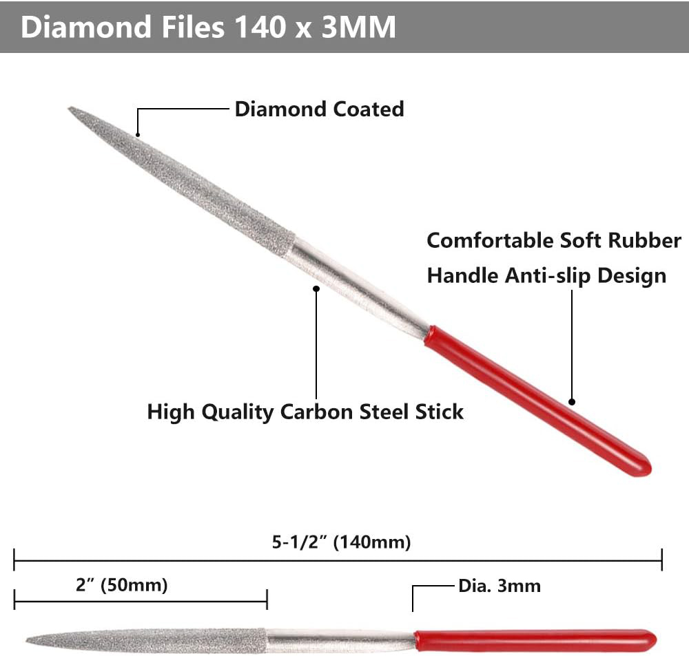 New 10Pcs Diamond Needle File  - Woodworking Rasps And Files ulasan dan harga