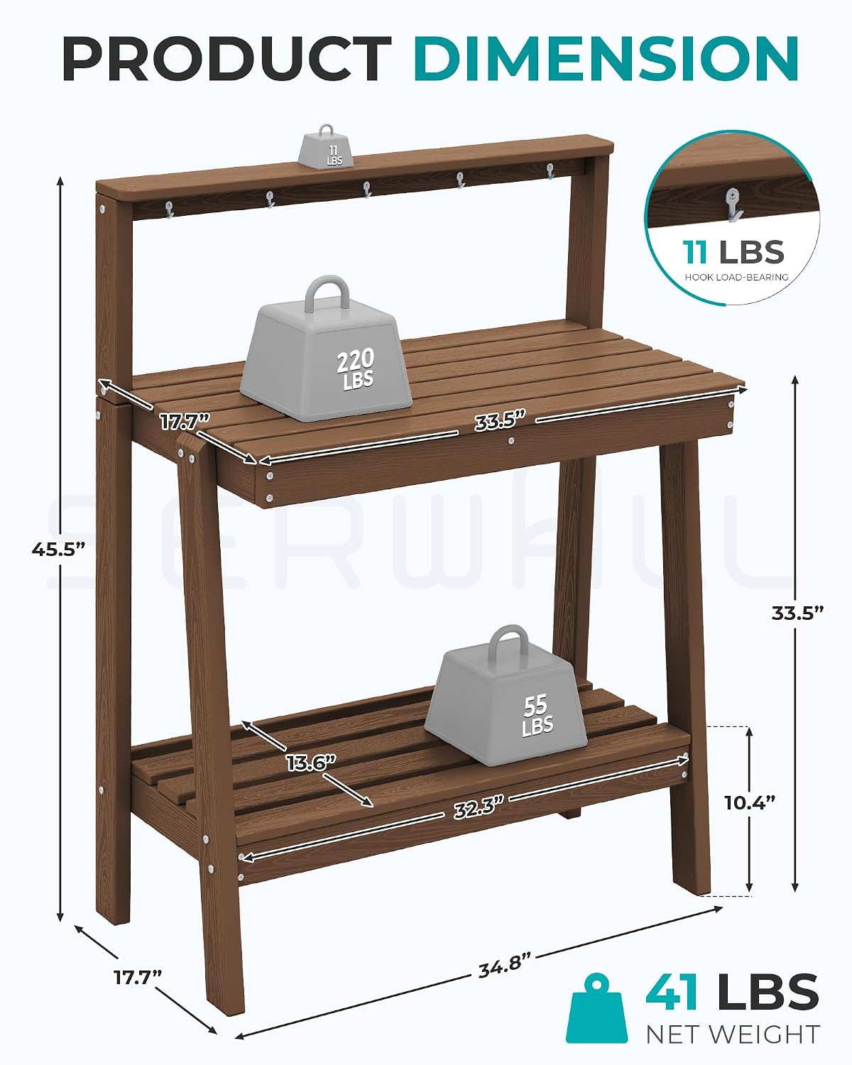Outdoor Potting Bench Table, T - Woodworking Finishing ulasan dan harga