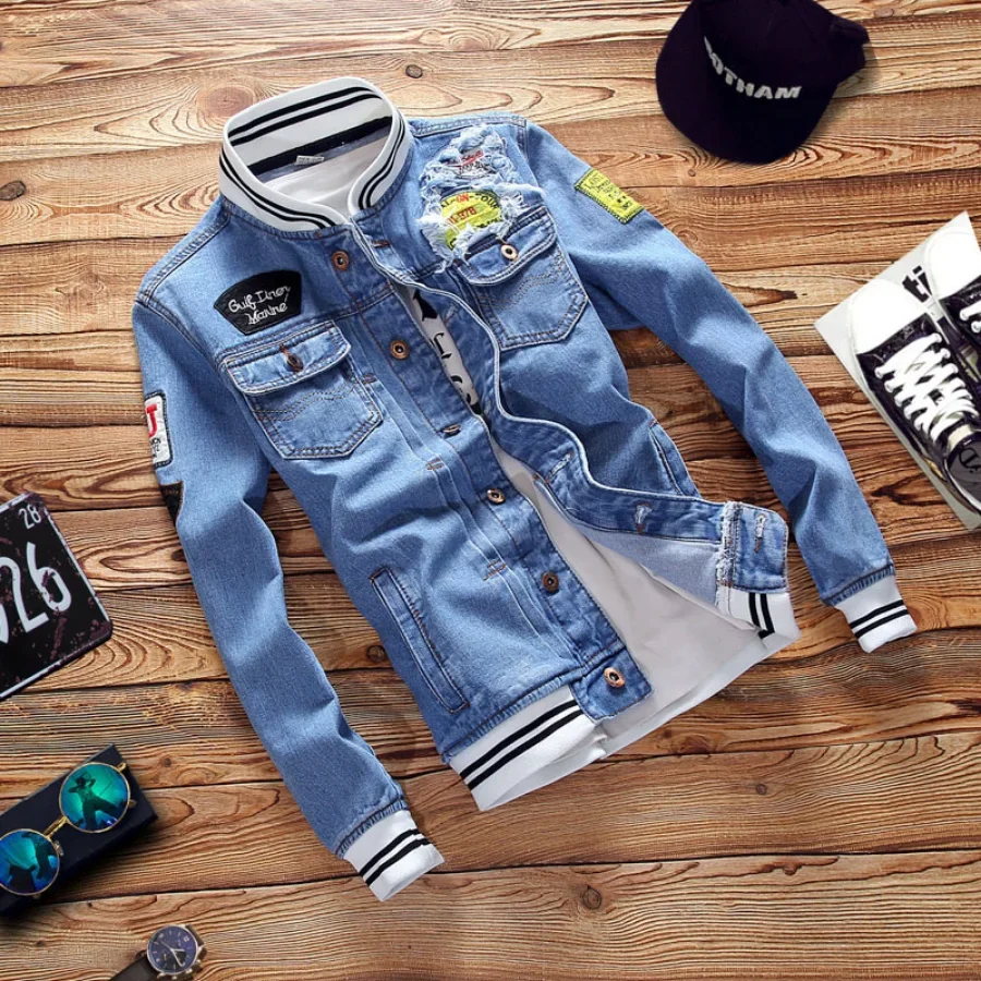 New 2026 Men's Denim Jackets F - Woodworking Brand ulasan dan harga