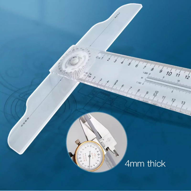 Dual-Sided T Square Ruler Clea - Woodworking Company ulasan dan harga