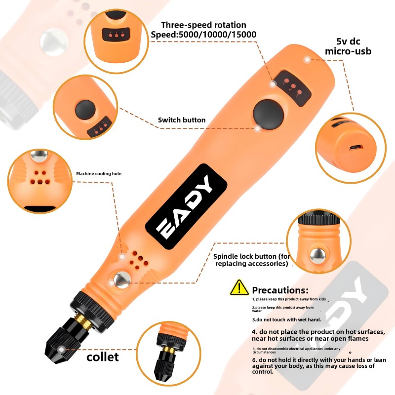 USB Cordless Rotary Tool Kit – - Woodworking Company ulasan dan harga