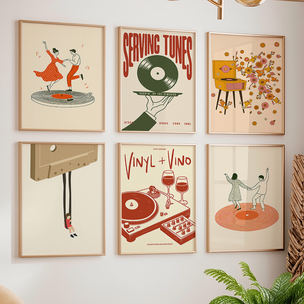 1pc Vintage Music Canvas Poste - Turning Gouge Set ulasan dan harga