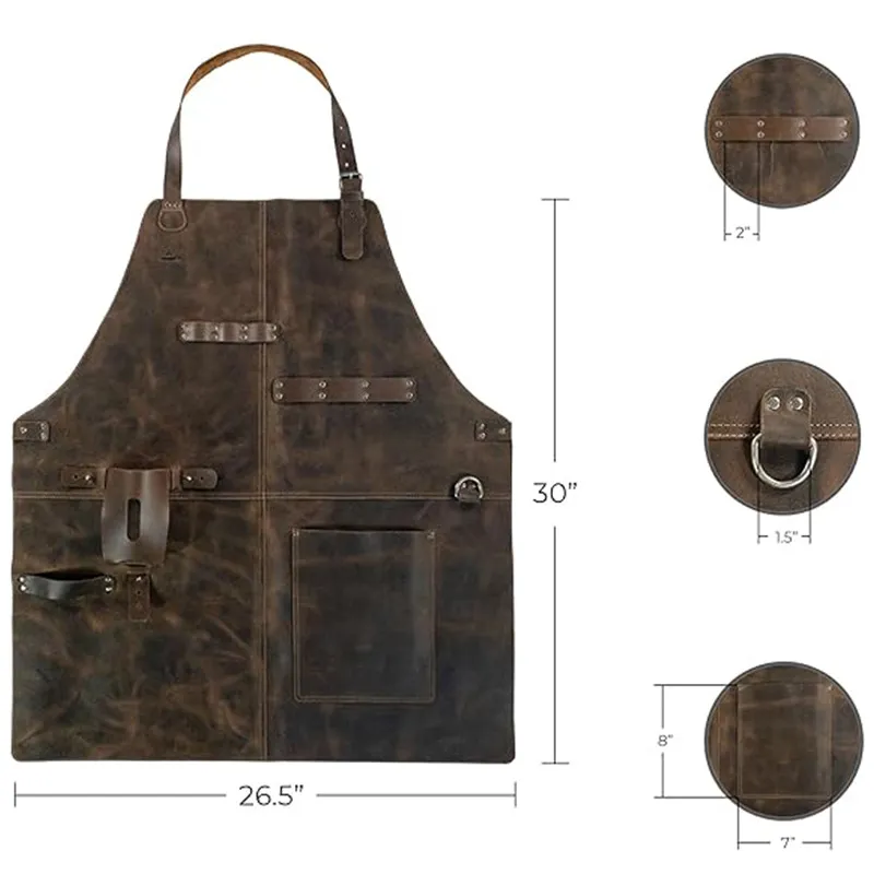 Retro PU Leather Apron Unisex  - Woodworking Artisans ulasan dan harga
