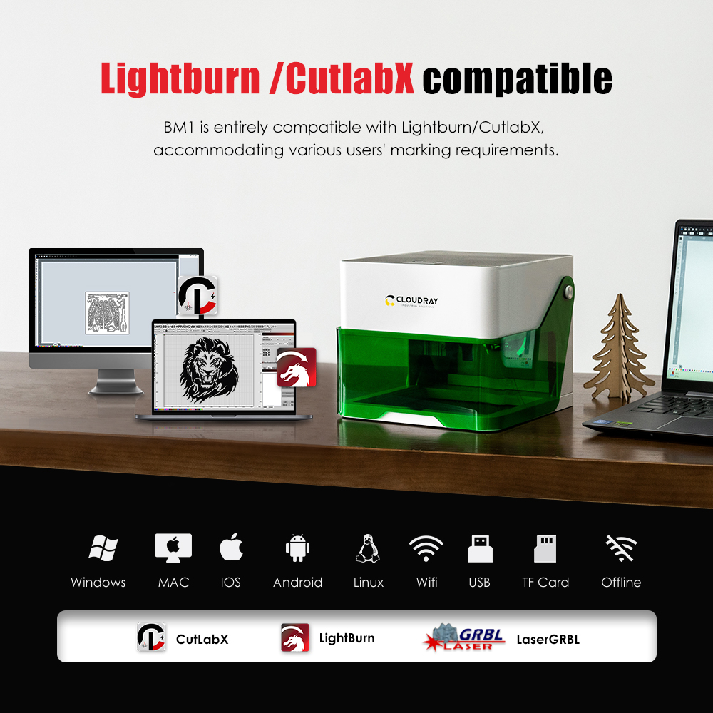 Cloudray 5000mw CNC Mini Laser - Woodworking Finishing ulasan dan harga