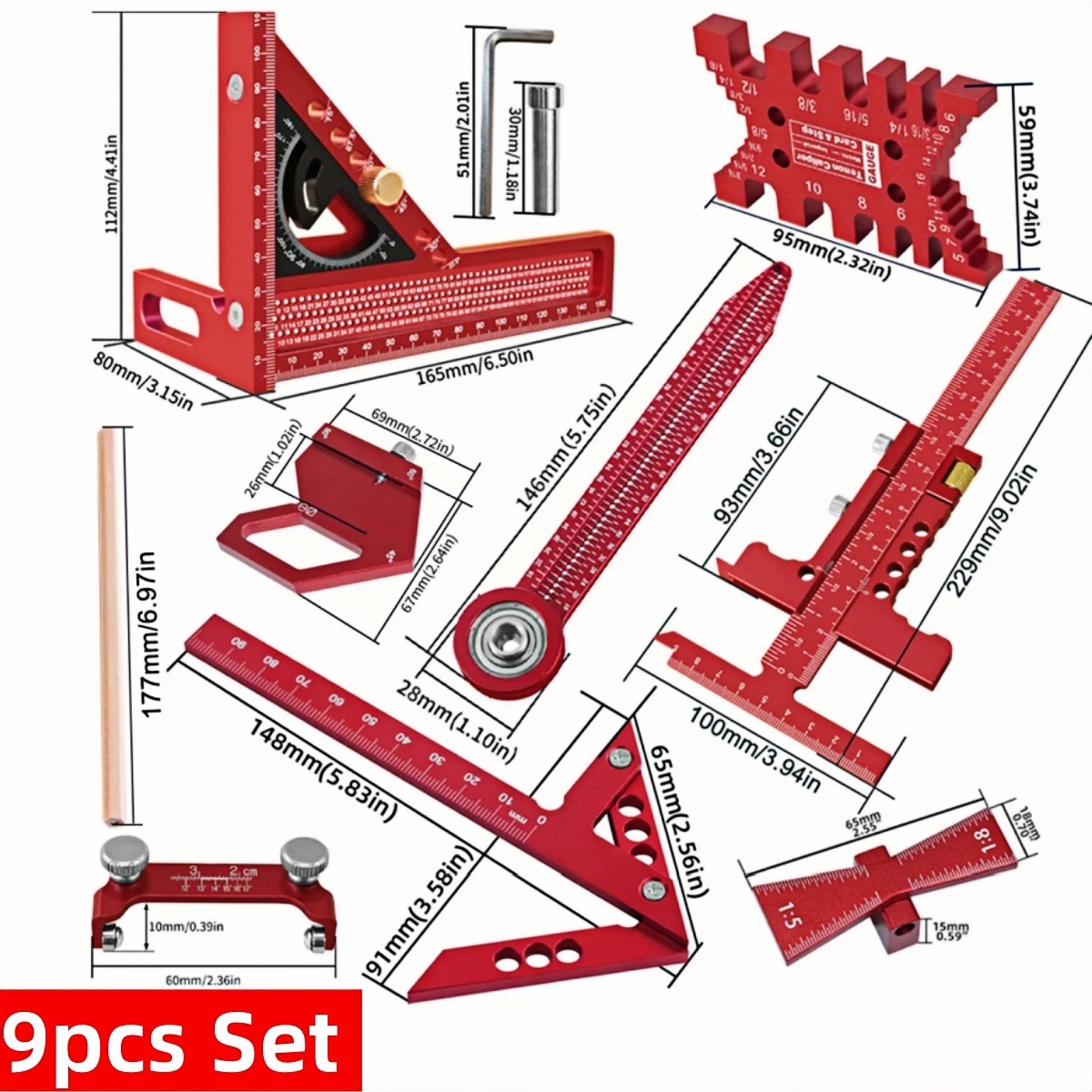 9pcs/10pcs Woodworking Measuri - Woodworking Plans Free ulasan dan harga