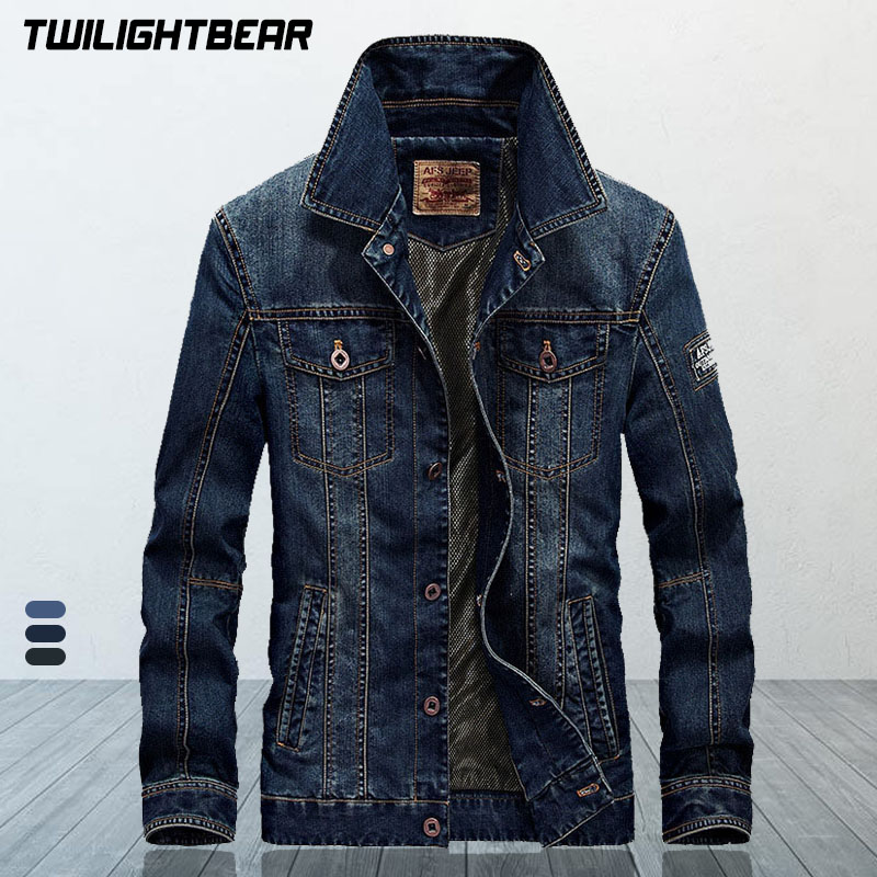 High Quality Men's Denim Jacke - Woodworking Brand ulasan dan harga