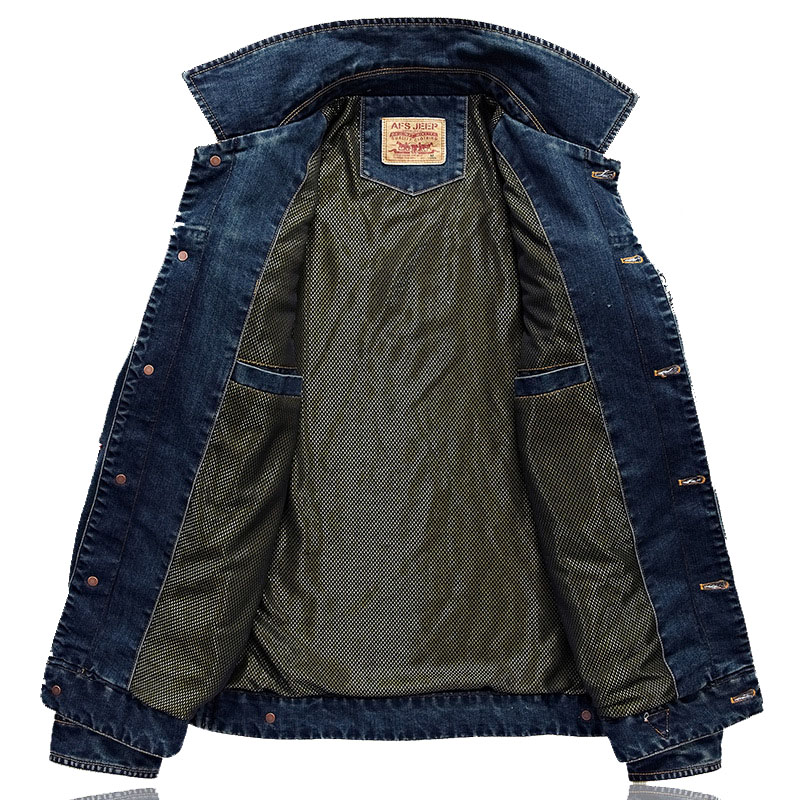 High Quality Men's Denim Jacke - Woodworking Brand ulasan dan harga
