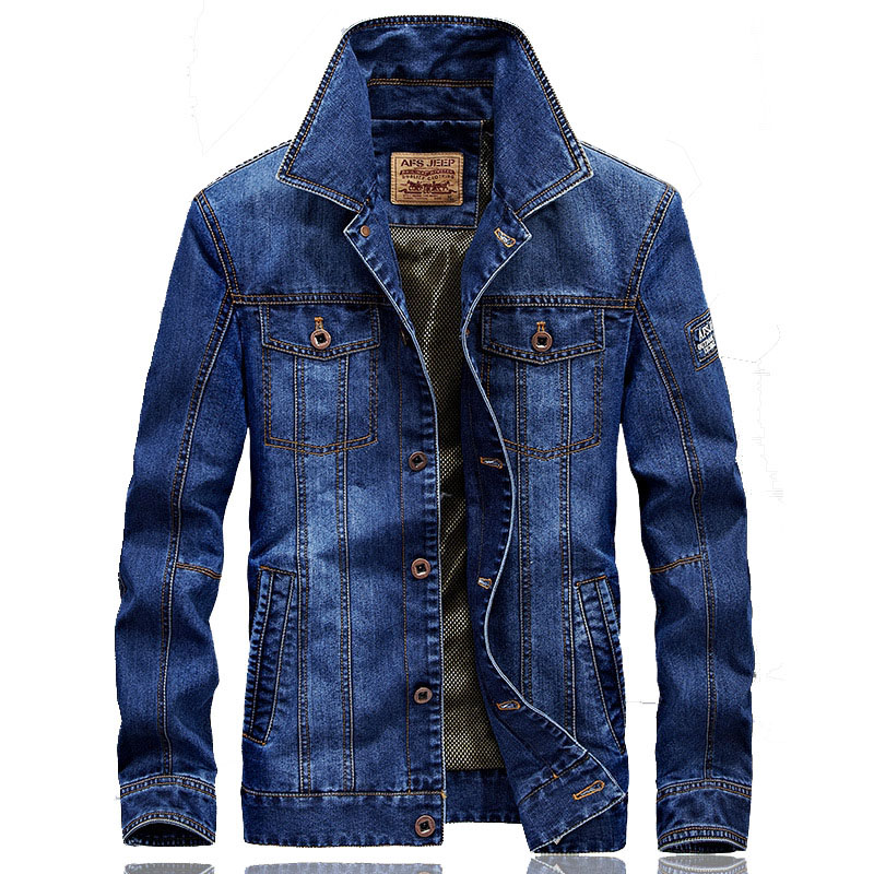 High Quality Men's Denim Jacke - Woodworking Brand ulasan dan harga