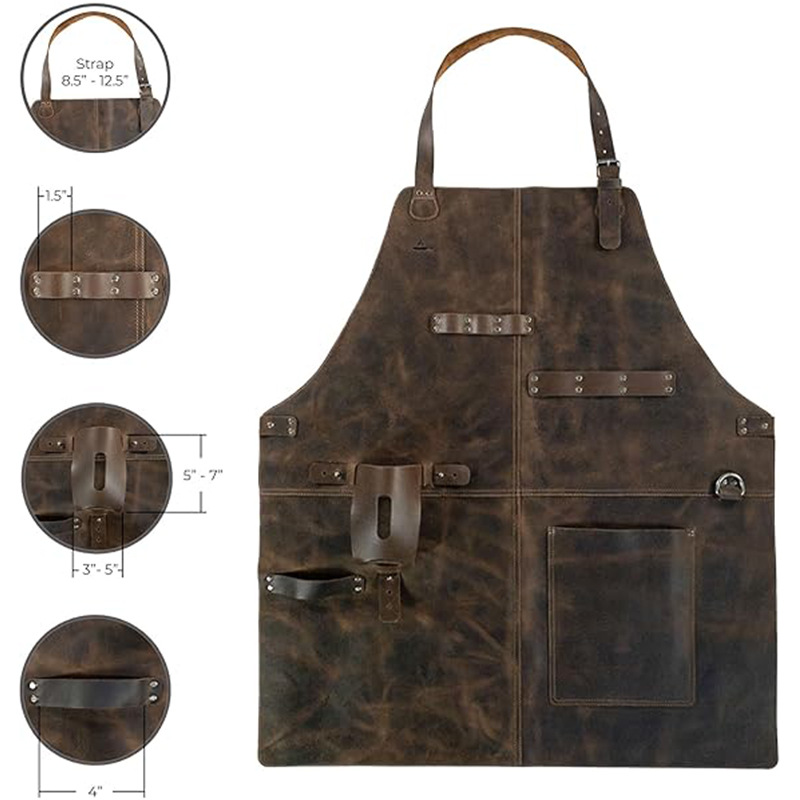 Retro PU Leather Apron, Cross  - Woodworking Artisans ulasan dan harga