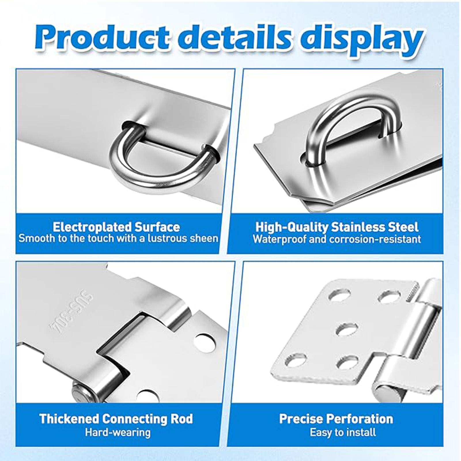 Stainless Steel Door Lock Hasp - Woodworking Finishing ulasan dan harga