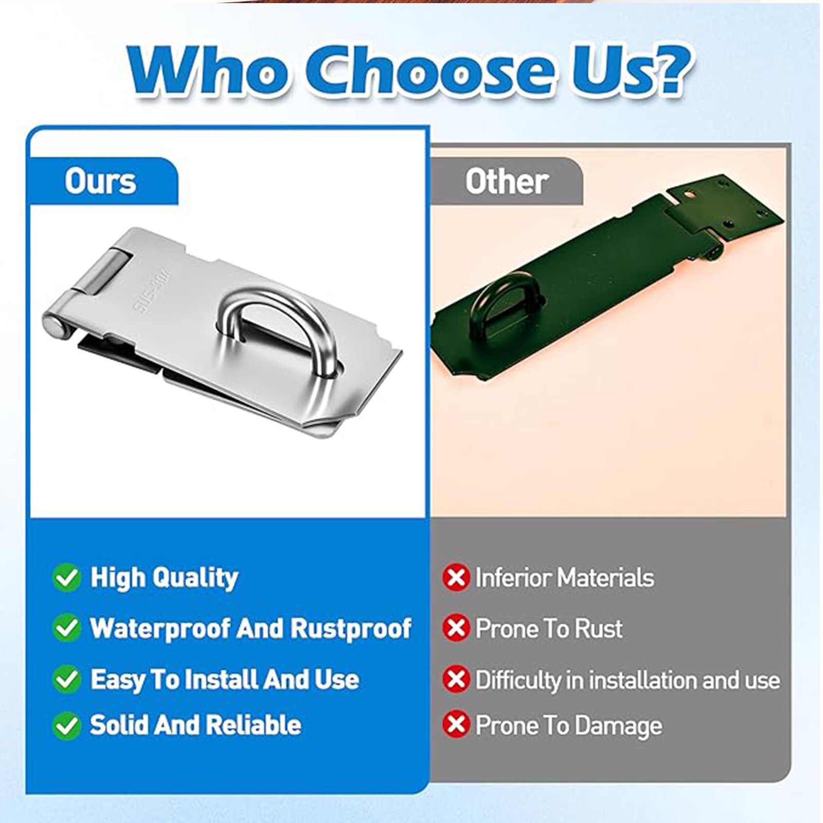 Stainless Steel Door Lock Hasp - Woodworking Finishing ulasan dan harga