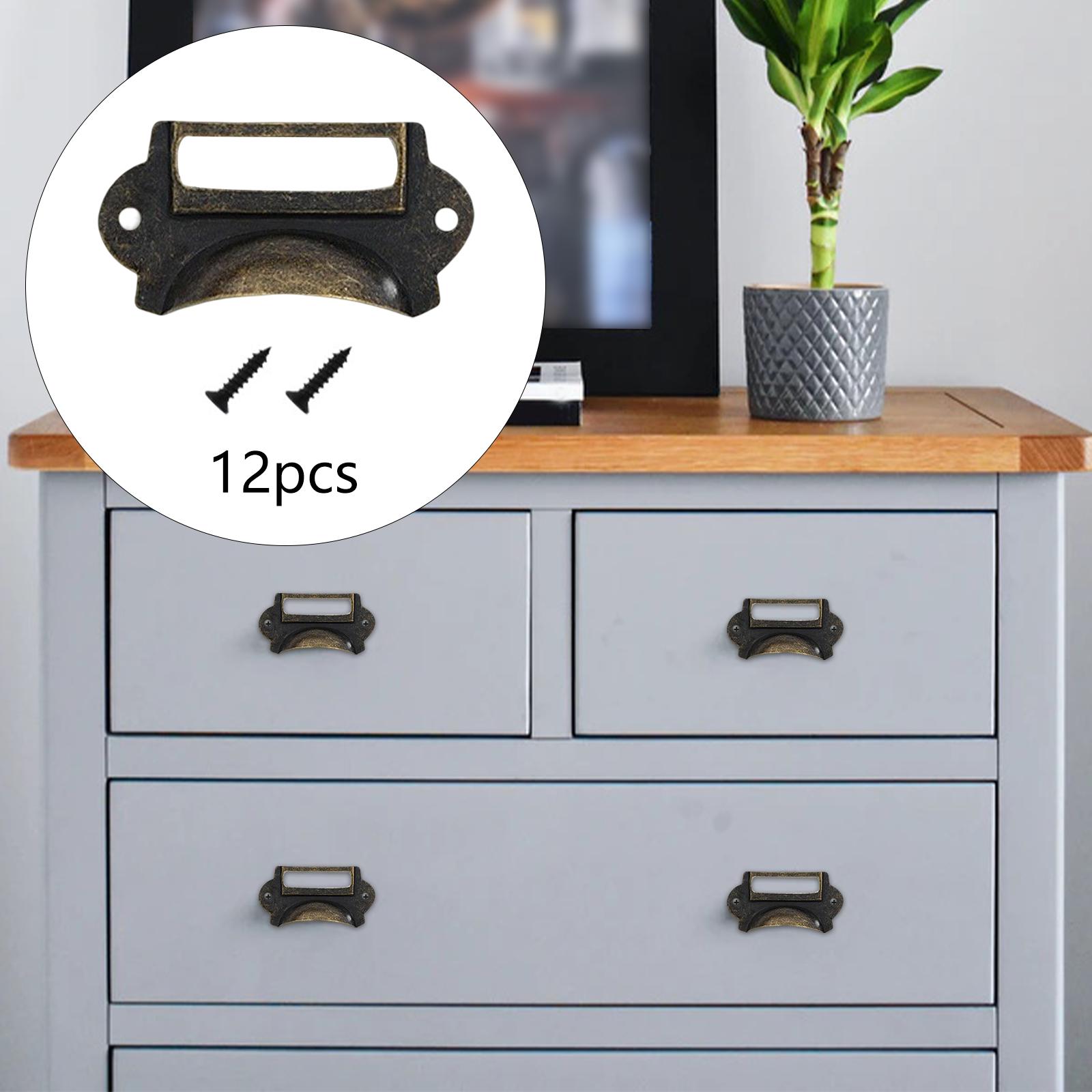 12Pcs Retro Style Drawer Pulls - Woodworking Names ulasan dan harga