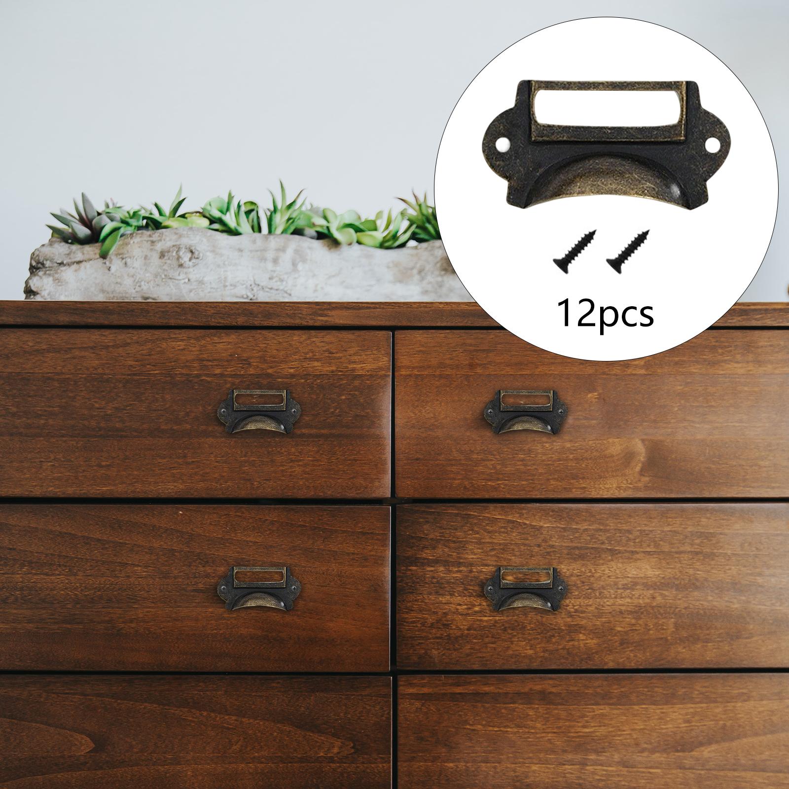 12Pcs Retro Style Drawer Pulls - Woodworking Names ulasan dan harga